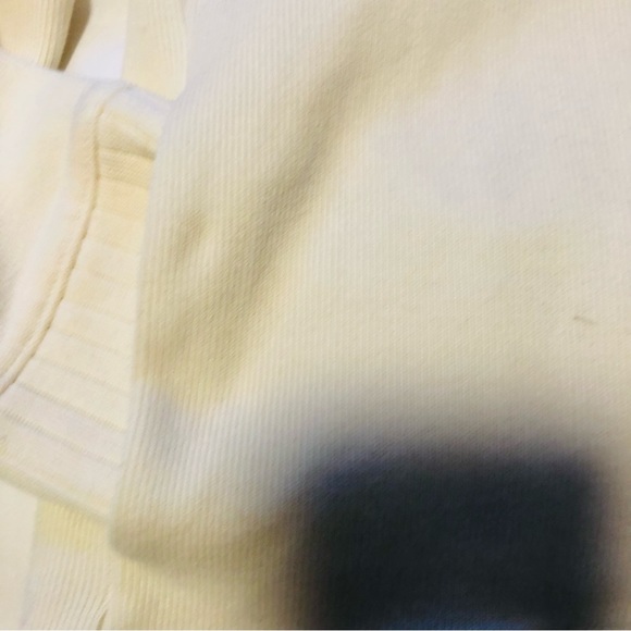 Jones New York Sport Large Creamy Cotton Knit Hoodie Full Front Zipper Hood - Picture 6 of 9